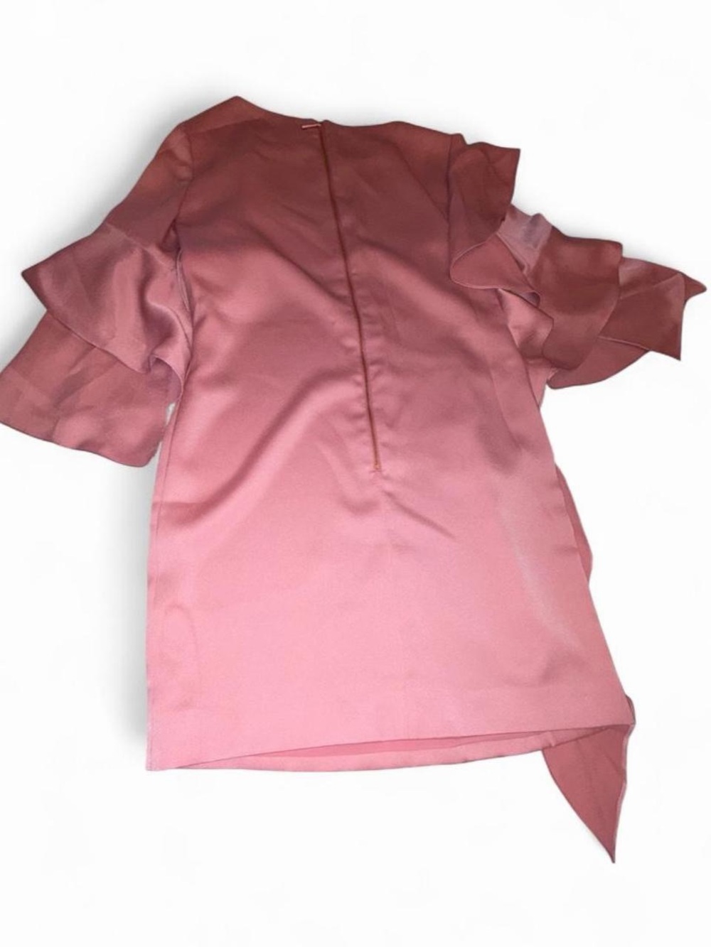Ted Baker Soft Pink Ruffle-Sleeve Mini Dress - Picture 6 of 8